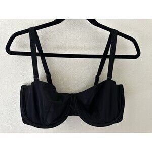 NEW NWT Cuup Balconette Black Shine Bra Size 38G 38 G Womens Wired Underwired